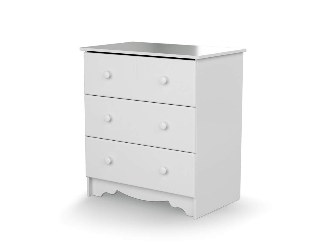 MARELLE Chambre bébé lit commode à langer armoire en bois blanc 60x120
