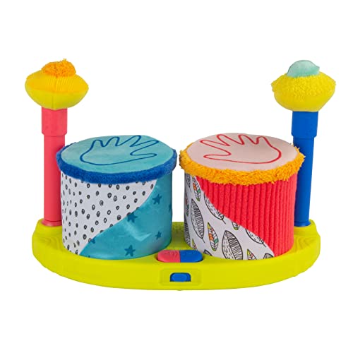 Image of Lamaze Squeeze Beats First Drum Set - Baby Sensory Toy Includes Funny Animal Sounds - Colorful Baby Musical Toys for Early Childhood Development - Ages 12 Months and Up