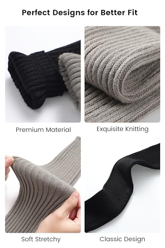 Image of Clothirily Leg Warmers - 2 Pairs Knit Leg Warmers for Women 80s Fashion Long Socks for Sports Party Yoga Winter Accessories
