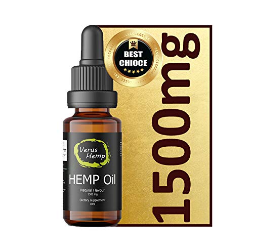 Hemp Oil Drops 1500mg 10ml | Ingredientes organicos y naturales | Alivio natural del estrés, la ansiedad y el dolor | Mejora la salud general