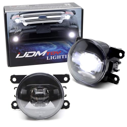 Luces LED antiniebla blancas Xenon iJDMTOY para autos miniatura 1