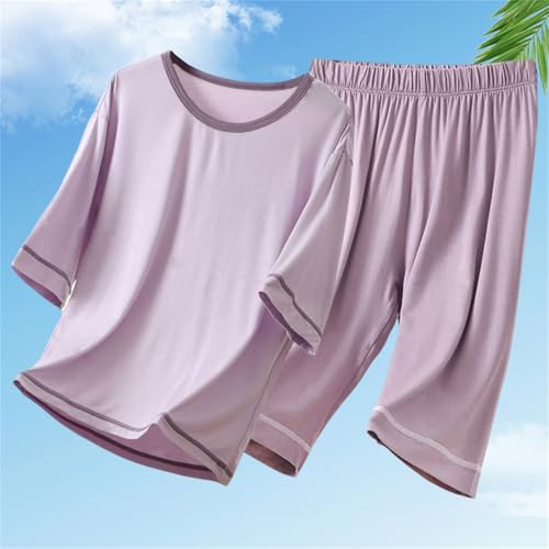 Kids Blue 𝐏ajamas Sets Comfy Short Sleeve Tops Pants Boys Girls Fall Winter Sl𝐞epwear Soft Cotton Outfit Set4