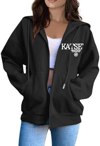 KATSEYE Hoodie Unisex KATSEYE Merch Music Concert Long Sleeve Zip Up Hoodie