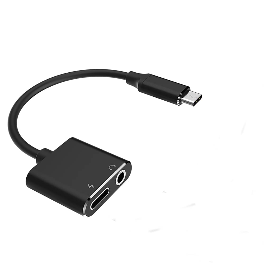 DEHEOBI Type C 3.5mm AUX Cable Adapter Earphone Extension Cable Two in One Type C Earphone Audio Adapter to 3.5mm Song Call Charging Adapter