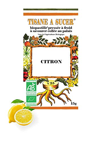 Bio Pastilles Tisane à Sucer Citron Bio - 15g - 25 pastilles Cover
