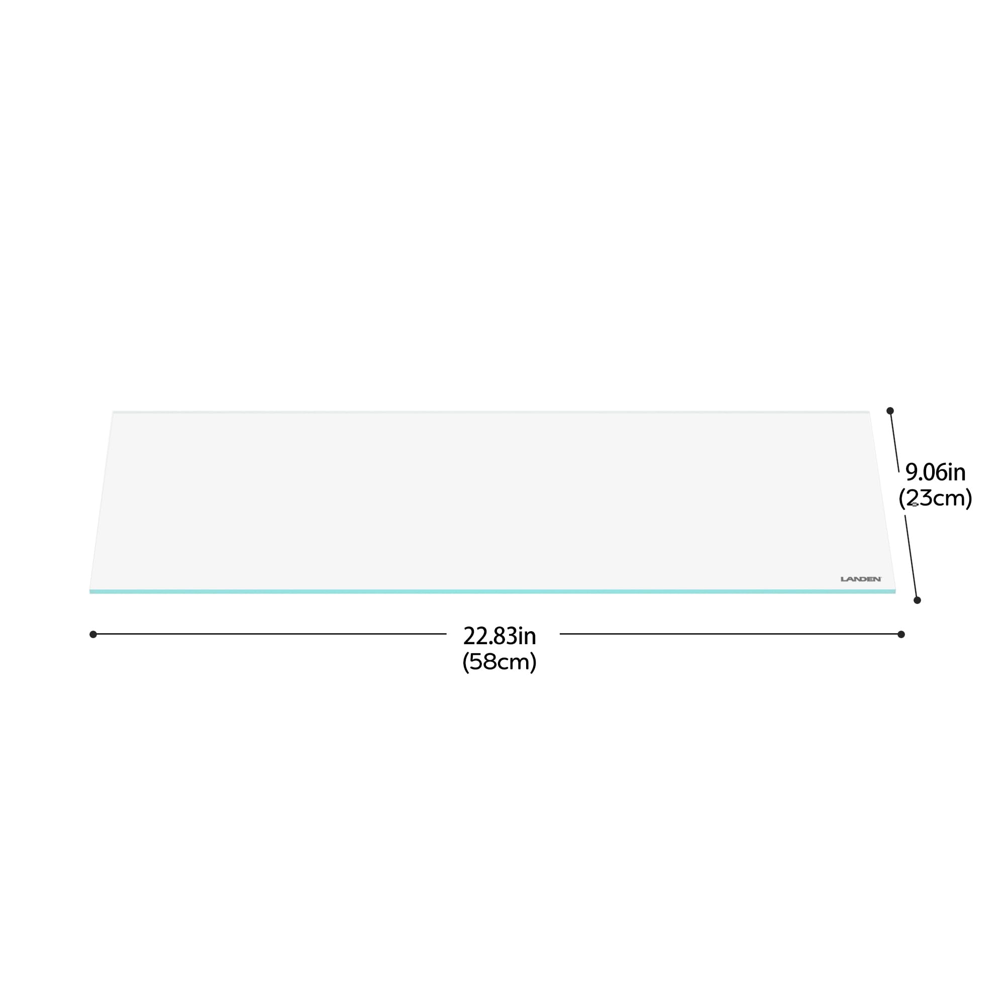 Landen Couvercle d'aquarium en Verre Transparent de 4 mm d'épaisseur, Comprend 4 Clips pour Un Placement sûr, 580 x 230 mm pour Aquariums de 583 à 585 mm de Longueur intérieure, adapté aux modèles