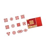 Juego de 24 recortes de papel hechos a mano para festivales de primavera, decoración de ventana con guía de video para manualidades de Año Nuevo chino, adultos, festival, bendición, colección de corte