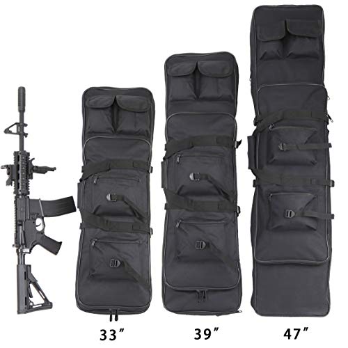 Sutekus 33 Inch Double Rifle Bag Outdoor Tactical Gun Case Integrated Pistol and Magazine Storage Backpack (3 Sizes) (85CM) - Thumbnail 7
