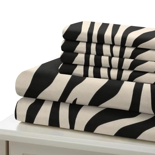 Housse de couette zèbre en microfibre 135x200cm avec fermeture éclair