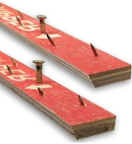 Silver Star Carpet Gripper Rods 76cm Long Pre-Nailed Strips with Dual Purpose Pins for Underlay Flooring Stairs Concrete Wood Floors (16)