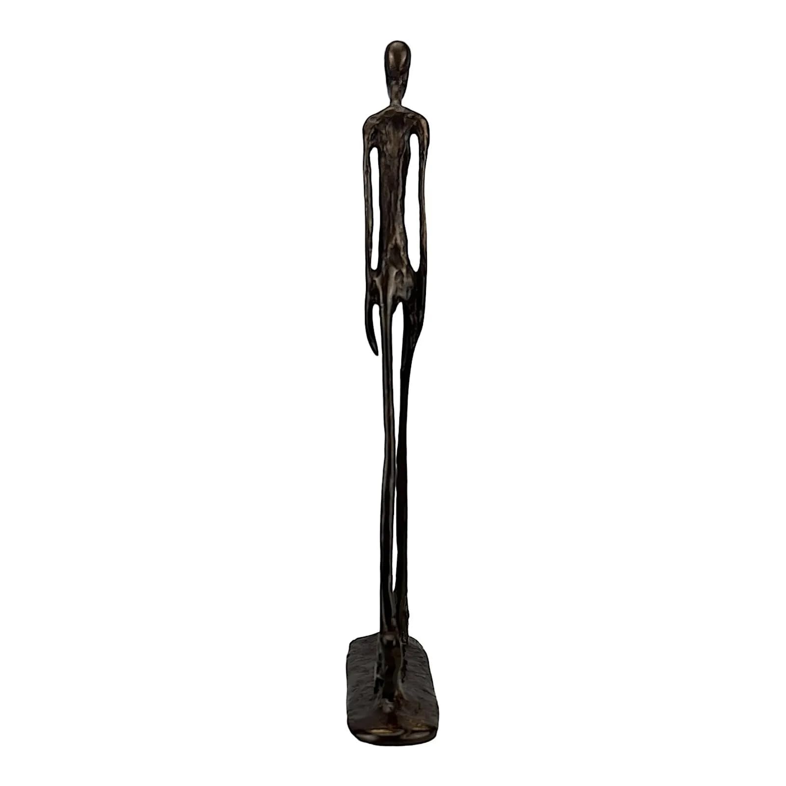 Giacometti - Escultura de estatua de hombre caminando de bronce real, réplica vintage