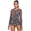 Blue Orange Diamond Tie-dye