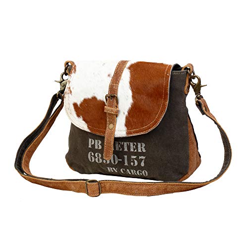 Cargo 157 Upcycled Canvas and Genuine Hair-On Leather Trim Crossbody Bag3