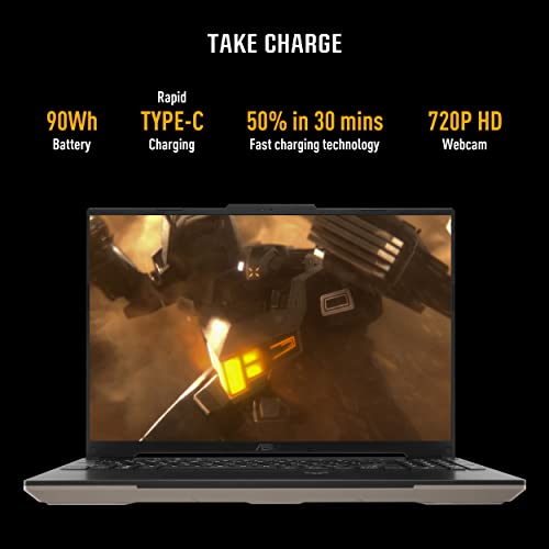 Image of ASUS TUF Gaming A16 Advantage Edition (2023) 90WHr, Ryzen 9 7940HS AI Powered, 16 inch FHD+ 165Hz, 8GB Radeon RX 7600S, Gaming Laptop (16GB /1TB SSD /Win 11 /Office 2021 /Sandstorm /2.20 Kg) FA617XS-N3026WS