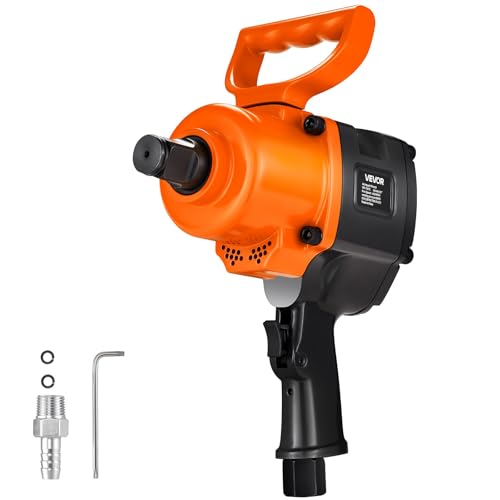 VEVOR Clé à Choc Pneumatique 25,4 mm, Mécanisme Impact à Double Marteau, Couple Inverse Max 1626 Nm, Réglage 6 Vitesses, 4600 tr/min, Clé Pneumatique...