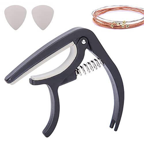 ENLACE Capodastre pour guitare acoustique, acoustique, guitare électrique, ukulélé, basse, banjo, guitare noire avec… - Les Beatles, Paul McCartney, John Lennon, RIngo Starr, George Harrison ENLACE Capodastre pour guitare acoustique, acoustique, guitare électrique, ukulélé, basse, banjo, guitare noire avec…