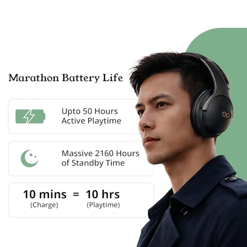Image of Wireless Headphones Bluetooth 6.0 | 50H Playtime Over-Ear Headset with 43mm Titanium Drivers | 3 Sound Modes, 35ms Low Latency Gaming Mode, AI ENC Mic | Deep Bass Stereo Headphones (Black)