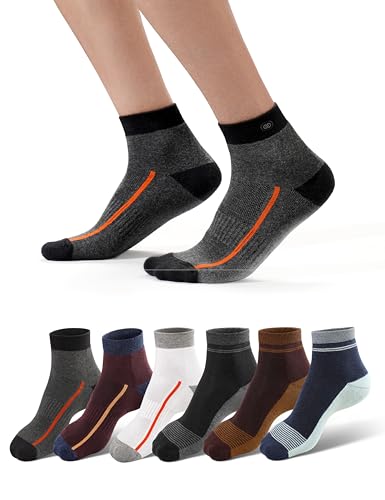 Image of Symbol Premium Men's Cotton Sports Socks Unisex | High Ankle Length | Odour-Free & Anti-bacterial | Cushioned Base | Available in Combo Packs