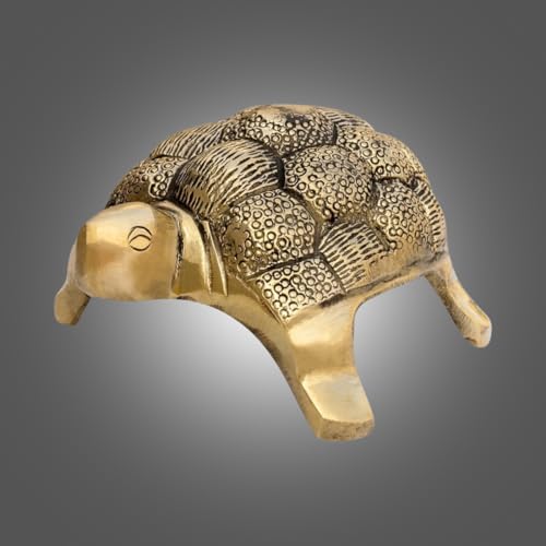 Image of Small Tortoise /Turtle 100% Pure Brass Statue Idol Decorative Showpiece for Home, Office and Gifting