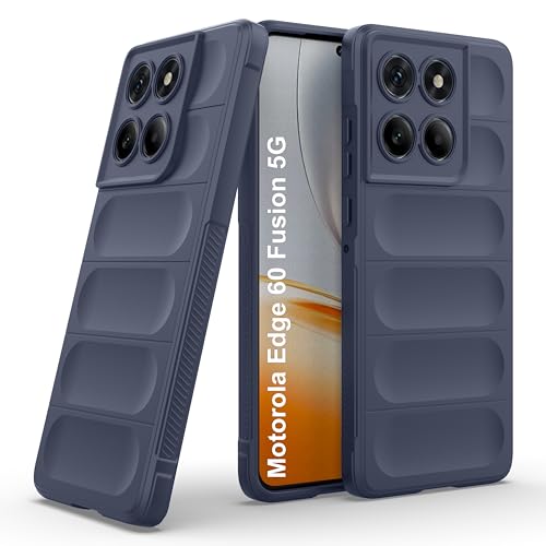 Image of amazon basics Back Case Cover for Motorola Edge 60 Fusion 5G | Compatible for Motorola Edge 60 Fusion 5G Back Cover | Liquid Silicon Magic Case with Camera Protection | Sapphire