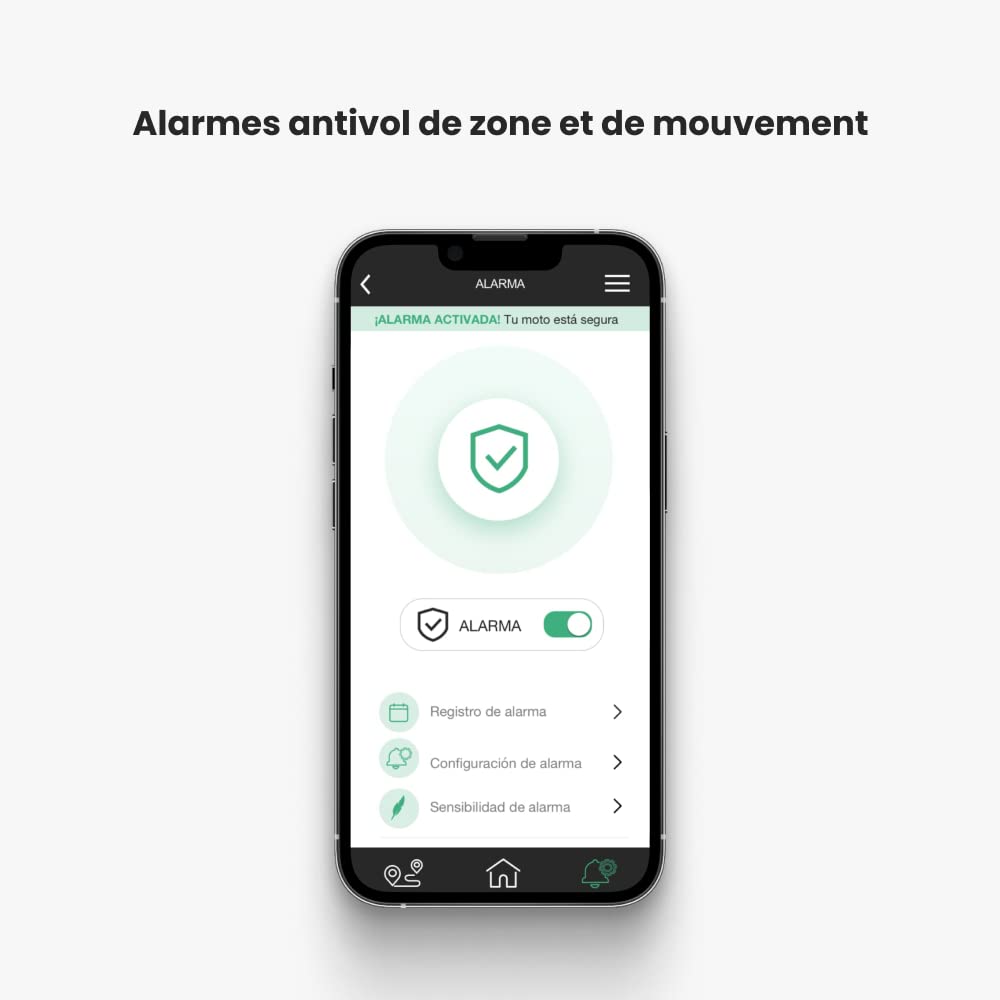 KOMOBI City Traceur GPS pour Moto et Alarme Antivol. Localisateur de Scooter avec Abonnement et SIM. GPS Tracker avec Avis de Révisions. Traqueur de Vehicle avec Géolocalisation + Smartkey