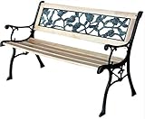 Die Bank besteht aus extrem stabilen Materialien und ist sehr langlebig. Seitenelemente bestehen aus dekorativem Gusseisen. Druckimprägniertes und lackiertes Holz.