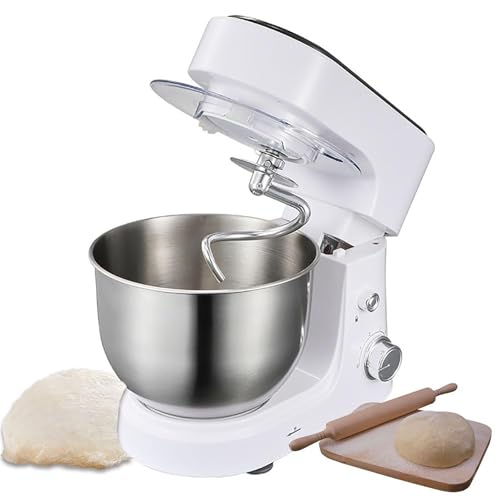 Batidora de Cocina de la batidora de pie, batidor de Mezcla y batidora de Alimentos de 600W, con un tazón de Mezcla 4L, agitación de 360 ​​°, Limpieza fácil para Hornear