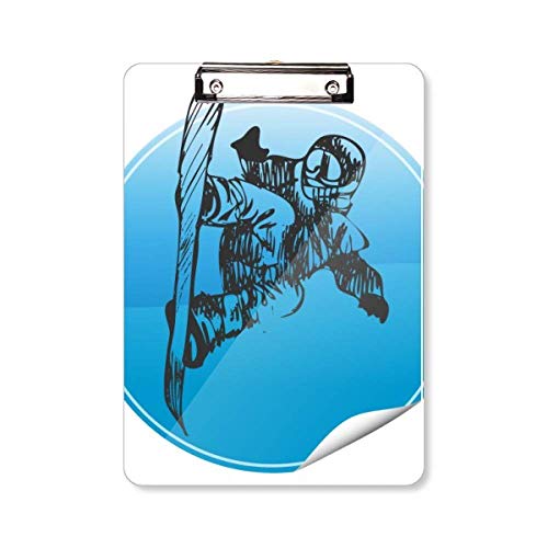 Porte-bloc pour skis et bâtons de ski A4 planchette écritoire pour moniteur station