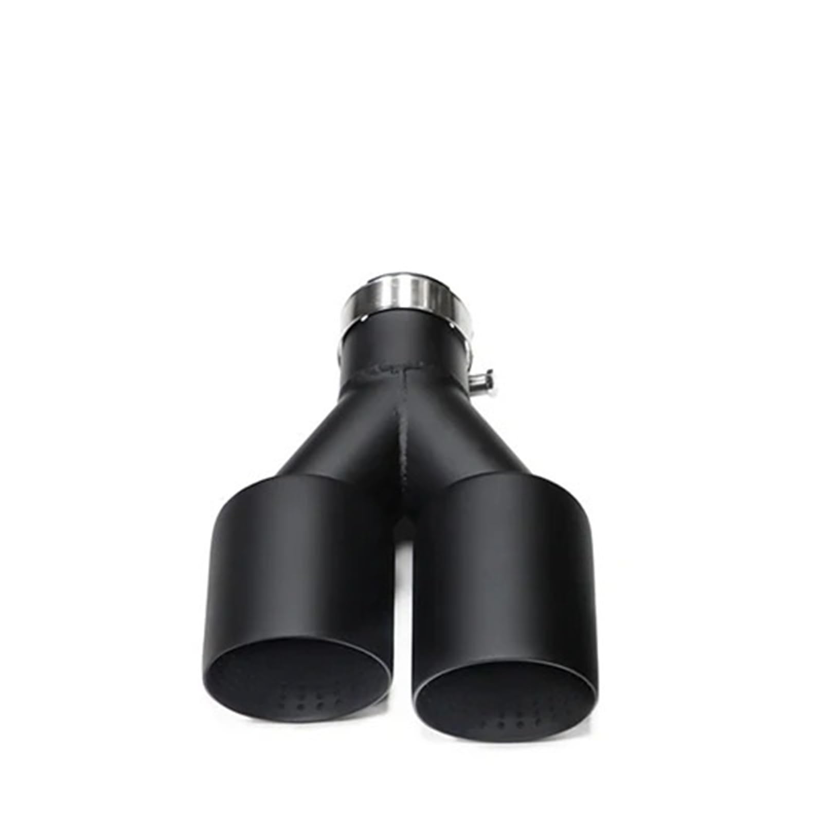Buse acier inoxydable noir mat résistant pour embout échappement double - 8