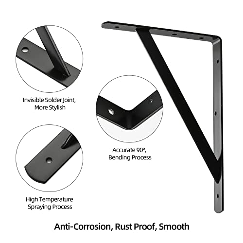 Home Master Hardware 306512AC 12 Inch X 8 Inch Heavy Duty Shelf Brackets thumb #1