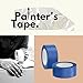 PackagingSuppliesByMail PSBM Blue Painters Tape, 2 Inch x 60 Yards, 6 Pack, Easy Tear Design Blue Tape for Multi-Surface Use [5.7 Mil]
