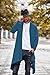 COOFANDY Mens Plus Size Lightweight Cardigan Fashion Long Cardigan Drape Open Front Asymmetrical Hem Side Pockets Navy
