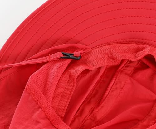 Image of Home Prefer Mens UPF 50+ Sun Protection Cap Wide Brim Fishing Hat with Neck Flap