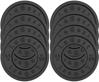 Logest Fractional Olympic Plates Set of 8-0.50LB Plates Fractional Weight Plates Designed for Olympic Barbells for Strength Training and Micro Plates Olympic Weight Plates