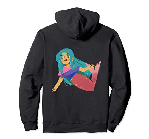 Bisexual Mermaid Cute Funny LGBTQIA Aesthetic Bi Pride Flag Sudadera con Capucha