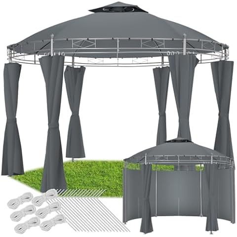 tectake® Luxury 3.5m Garden Gazebo Tent Cover