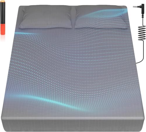 Grounding Sheets Queen, 90% Organic Cotton+10% Pure Silver, Deep Pocket Grounded Bed Sheet for Improved Sleep, Pain Relief, with Static Grounding Cord and Test Pen (Gray, (60.1 * 80.1 * 15 in))