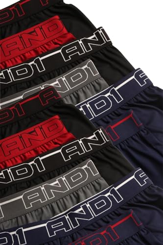 AND1 Mens Boxer Shorts - 12 Pack Performance Knit Boxers for Men with Button Fly Pouch - Lightweight Mens Underwear Boxers2
