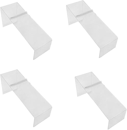 Claro acrílico Lucite solo zapato soporte de exhibición conjunto de 4 PC con tacones inclinado Riser Holder 8 '' x 3 '' x 4 ''Q