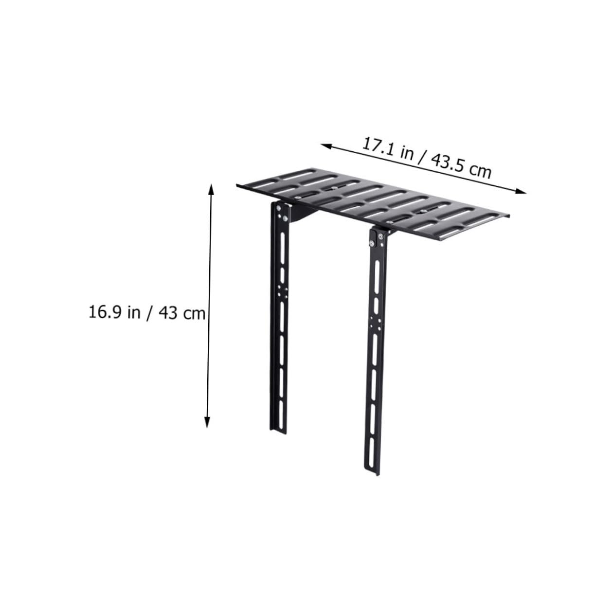 IMIKEYA Supporto Organizzatore Scaffale da Parete Installazione senza Foratura in Acciaio Laminato a Freddo Nero per Router Wifi per Ripiano Superiore Tv