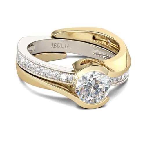 Jeulia bañado en oro 14 ct