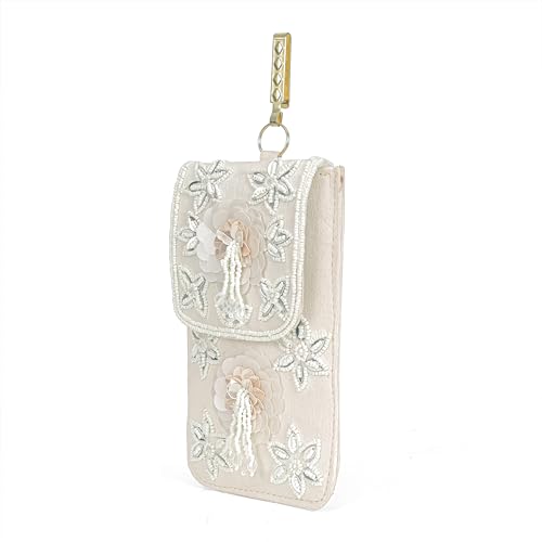 Image of J I ACCESSORIES Velvet Saree Clutch Mobile Pouch Waist Clip Ladies Purse Gift For Women