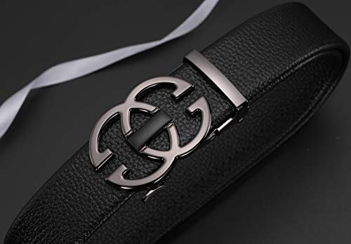 Men's Classic Fashion Automatic Buckle Design Leather Belt Business Belt4