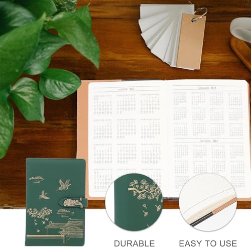 Cuaderno de notas con cubierta resistente de PU diario práctico estilo oriental 4
