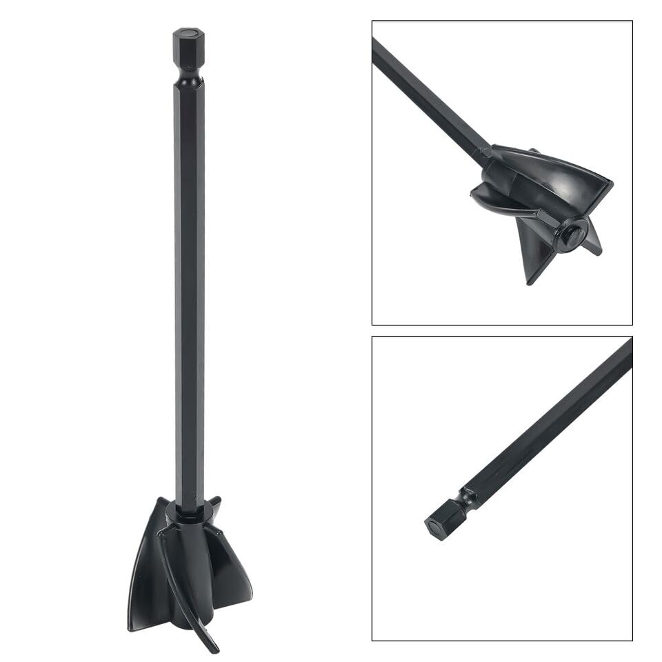 DREAWOO Blue Epoxy Mixer Paint Drill Attachment Paddle Ensure Homogeneous Mixing