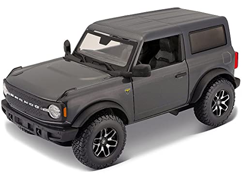 Maisto Modelo Ford Bronco Badlands 1:24 Gris Metálico miniatura 2