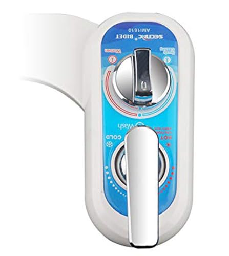 BLUEZY Links Hand Modelle Toilettensitz Bidet, Wc Bidet Aufsatz Mit Kalt- Und Warmwassergerät, Frischwasser Bidet, Bidet Toilettenstrahl, Bidet Aufsatz Für Toilette Ohne Stromanschluss