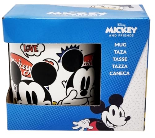 Imagen de Disney Taza Mickey Mouse Mickey Love Mug de cerámica para desayuno merienda 24 cl
