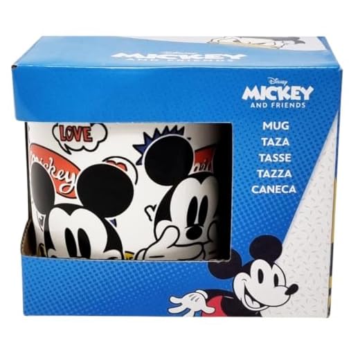 Disney Taza Mickey Mouse Mickey Love Mug de cerámica para desayuno merienda 24 cl