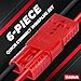 Uddick 6PCS 120A Battery Cable Quick Connect/Disconnect Connector Plug Kit for Car Forklift Motor Winch Trailer (Red 2AWG)